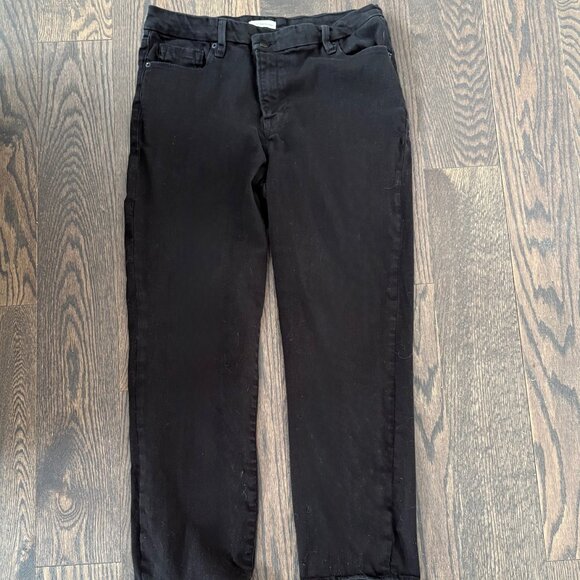 Good American Good Classic Black Jeans Crossover Waist.for nice fit Size 14/ 32 - Picture 8 of 10